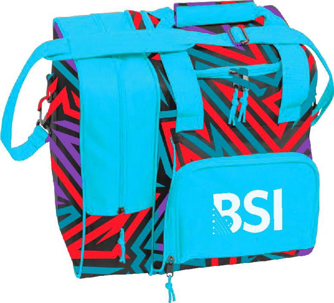 BSI Deluxe Single Tote Teal/Purple/Red