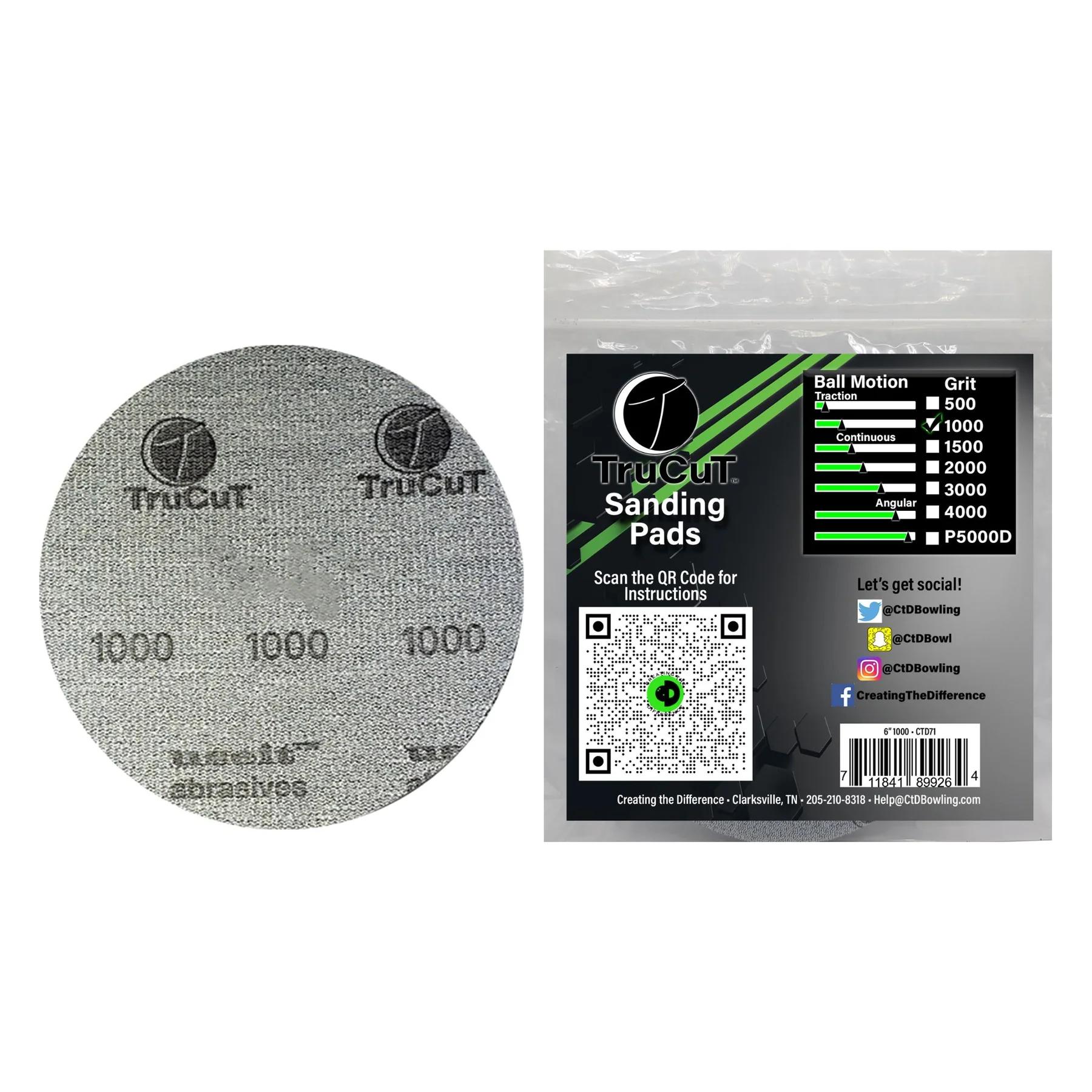 CtD TruCut 1000 Grit Sanding Pad 6"