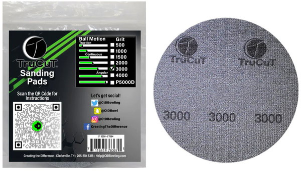 CTD TruCut 3000 Schleifpad Für Bowlingkugeln – Körnung 3000, Grau, Neues Schleifpad Für Ballpflege CTD TruCut 3000 Schleifpad Für Bowlingkugeln – Körnung 3000, Grau, Neues Schleifpad Für Ballpflege