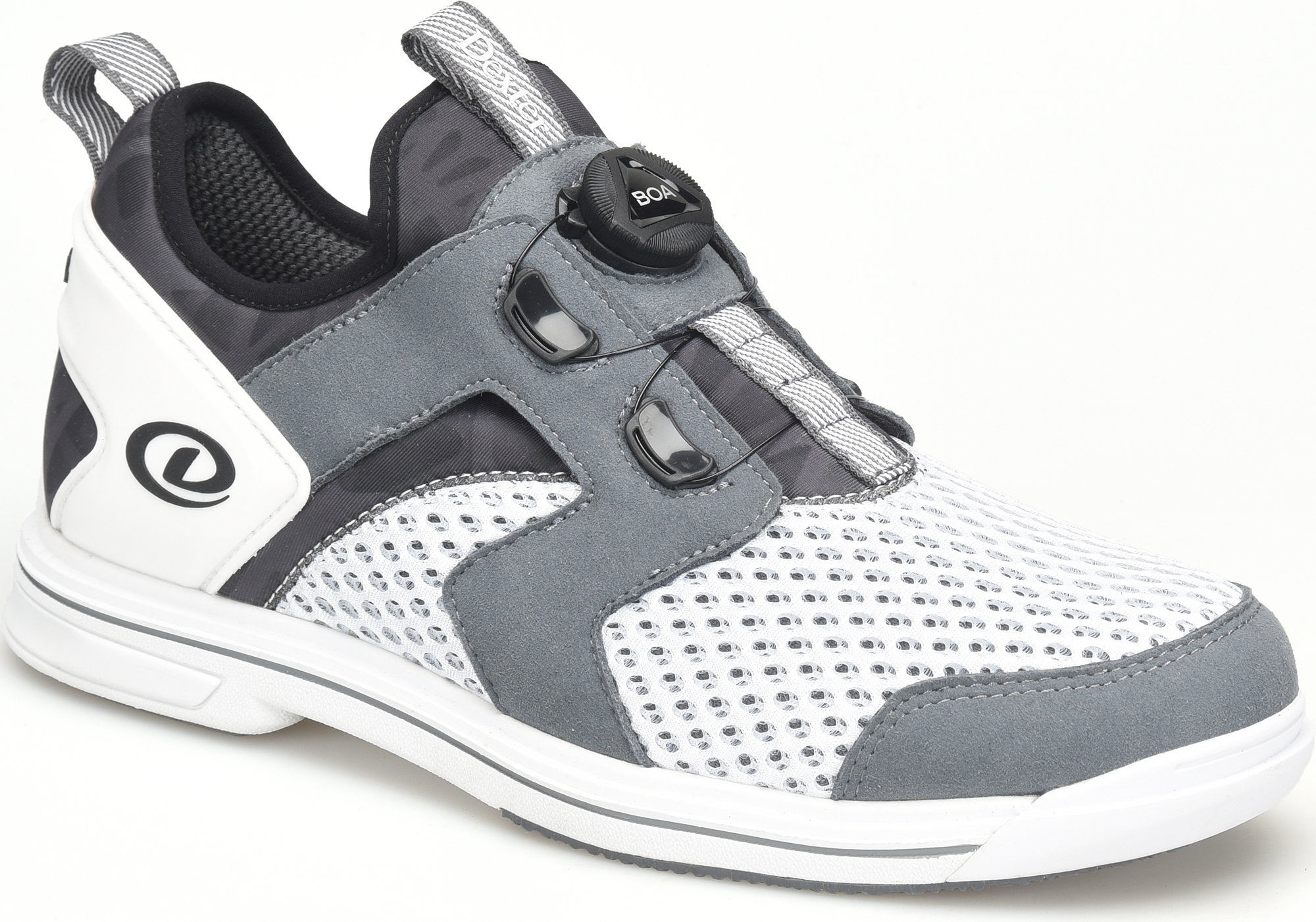 Dexter Mens DexLite Pro BOA White/Grey Right Hand Bowling Shoes +