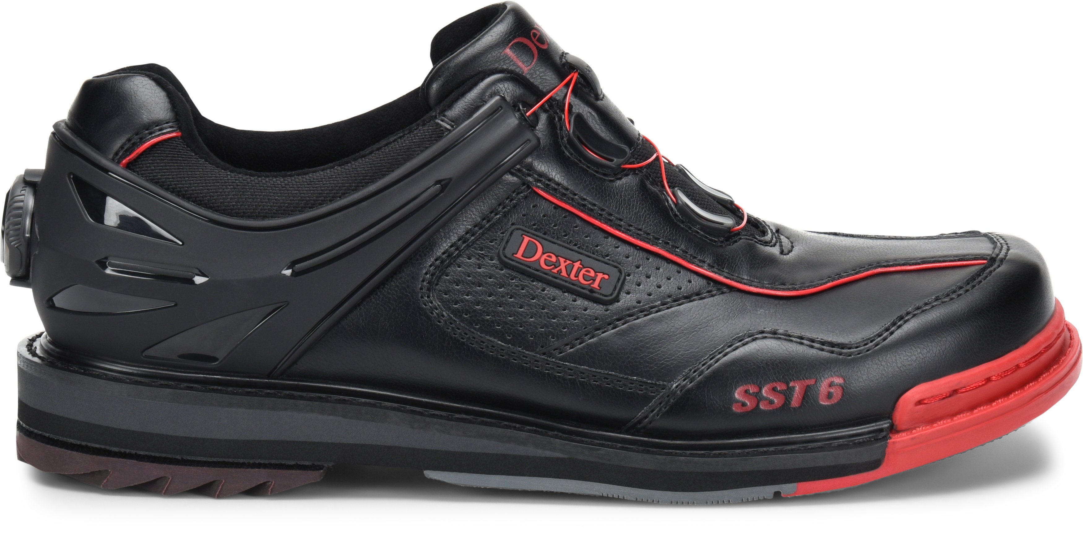 Dexter Mens SST 6 Hybrid BOA Black/Red Right Hand Bowling Shoes +