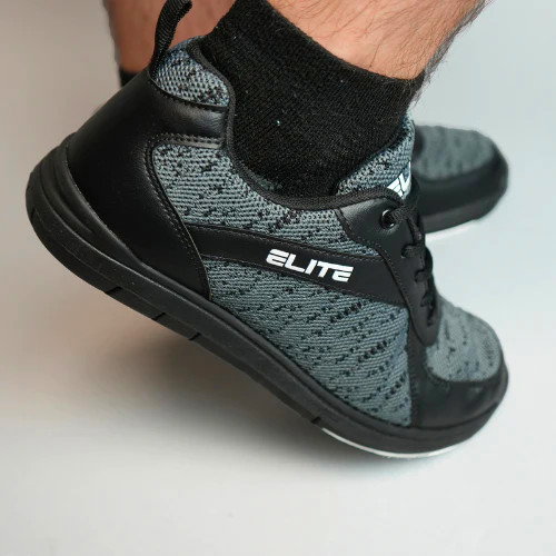 Elite Mens Pinnacle Black/Grey Bowling Shoes + FREE SHIPPING