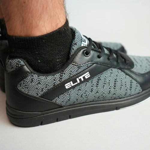 Elite Mens Pinnacle Black/Grey Bowling Shoes + FREE SHIPPING
