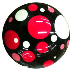 Exclusive Black with Pink/White Polka Dots Bowling Balls