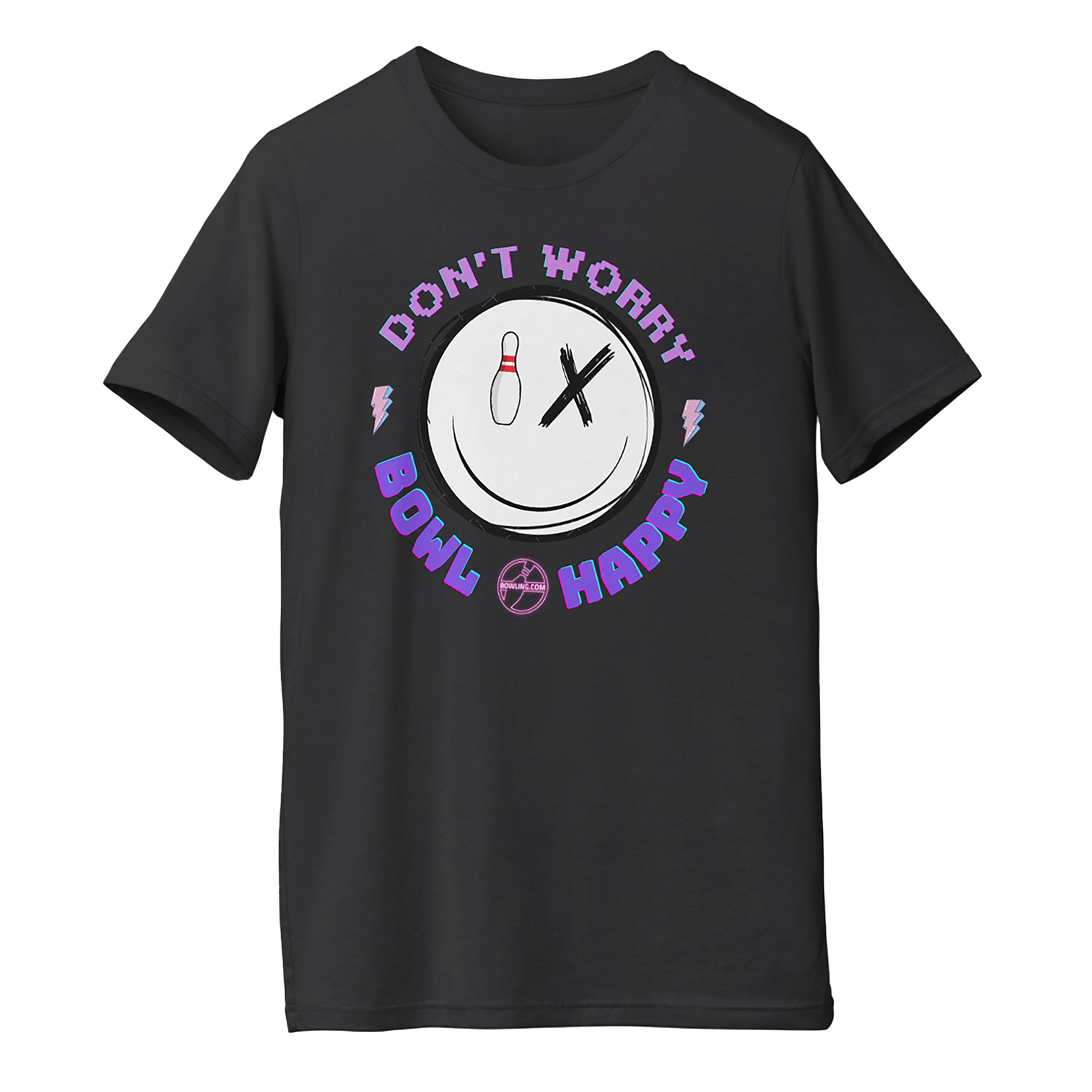 Exclusive Bowling.com Bowl Happy Neon T-Shirt Black
