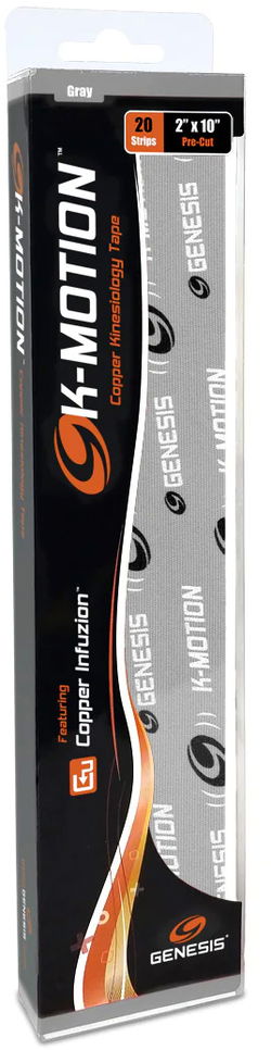 Genesis K-Motion Tape Pre-cut Grey