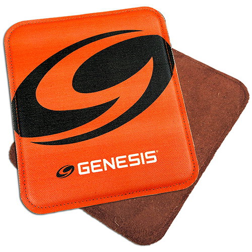Genesis Pure Pad Grafix Buffalo Leather Ball Wipe Orange Shammy