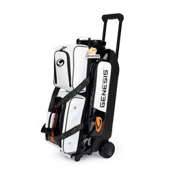 Genesis Sleek Gloss 3 Ball Roller White/Black Bowling Bags