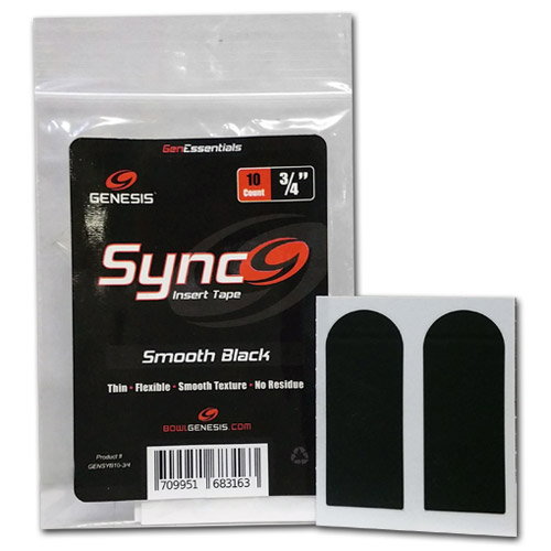 Genesis Sync Black 3/4" Insert Tape 10ct