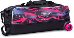 Hammer Dye-Sub Triple Tote Pink Arrows Bowling Bags