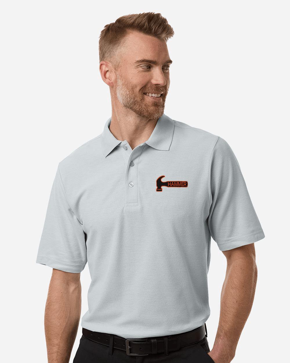 Hammer Mens Pique Polo Platinum
