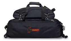 Hammer Premium Slim Triple Tote With Pouch Black Bowling Bags
