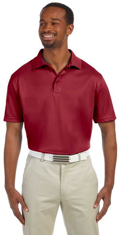 Harriton Mens 4 oz Polytech Polo Maroon