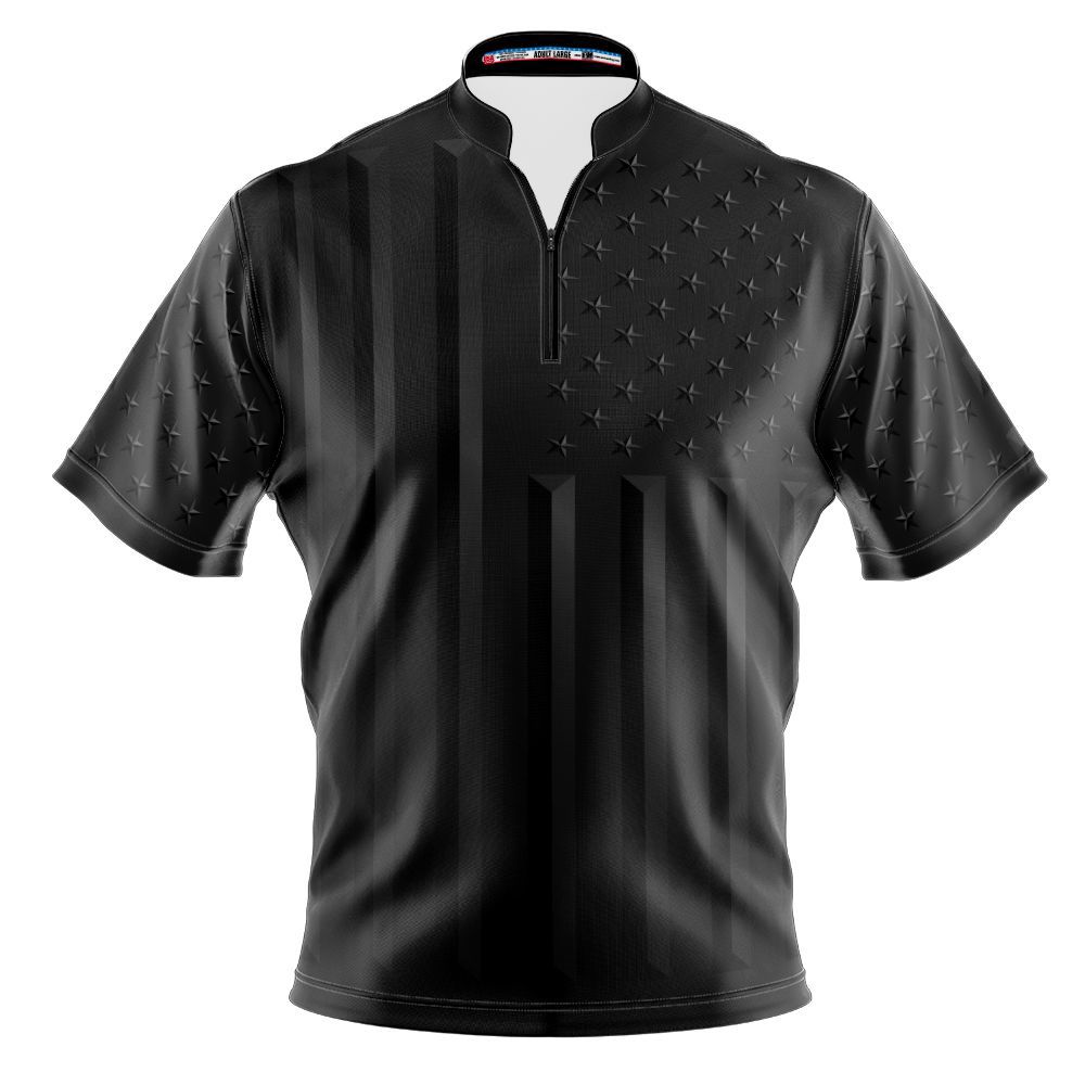 I AM Bowling Black American Flag Bowling Jersey
