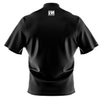 I AM Bowling Solid Black Bowling Jersey BACK Image