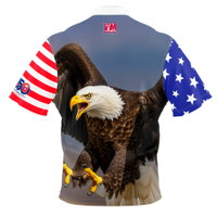 I AM Bowling USA 250 American Bald Eagle Bowling Jersey BACK Image