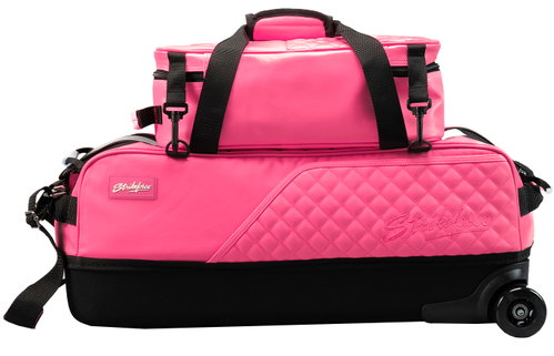 KR Strikeforce Diamond Slim Triple Tote w Shoe Bag Pink LE Rolling Bags Bowling Bags