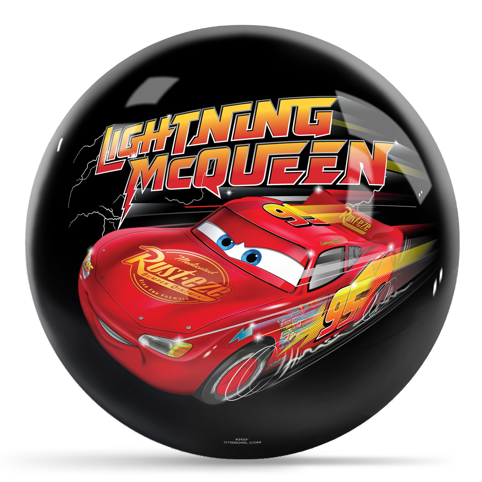 ライトニングマックイーン ラグビーボール KR Strikeforce Disney Cars Lightning McQueen Bowling Balls + FREE