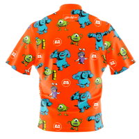 KR Strikeforce Disney Monsters Inc Orange Bowling Jersey BACK Image