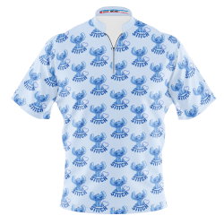 KR Strikeforce Disney Stitch Blue Pattern Bowling Jersey