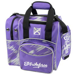 KR Strikeforce Flexx Single Tote Purple/Silver Scratch Bowling Bags