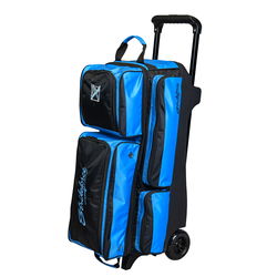 KR Strikeforce Konvoy Triple Roller Black/Caribbean Blue Bowling Bags