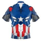 PopularBowling Apparel: KR Strikeforce Marvel Captain America Sam Wilson Costume Bowling Jersey