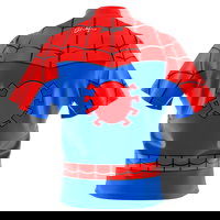 KR Strikeforce Marvel Spider-Man Costume Bowling Jersey BACK Image