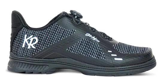 KR Strikeforce Mens Jet FT Black/Silver Right Hand Bowling Shoes +