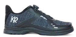 KR Strikeforce Mens Jet FT Black/Silver Right Hand Bowling Shoes