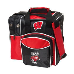 KR Strikeforce NCAA Single Tote Wisconsin Badgers Bowling Bags