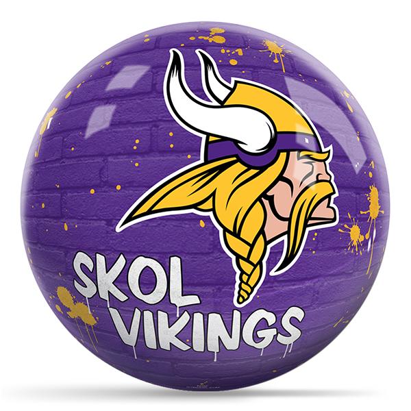 kickflip ドンファ サインボール kcon KR Strikeforce NFL Graffiti Minnesota Vikings Ball Bowling Balls +