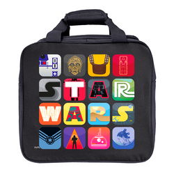 KR Strikeforce Star Wars Badges Single Tote Black Bowling Bags