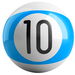 Review the OnTheBallBowling Billiard Blue Stripe 10 Ball