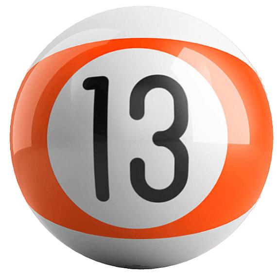 OnTheBallBowling Billiard Orange Stripe 13 Ball Bowling Balls +