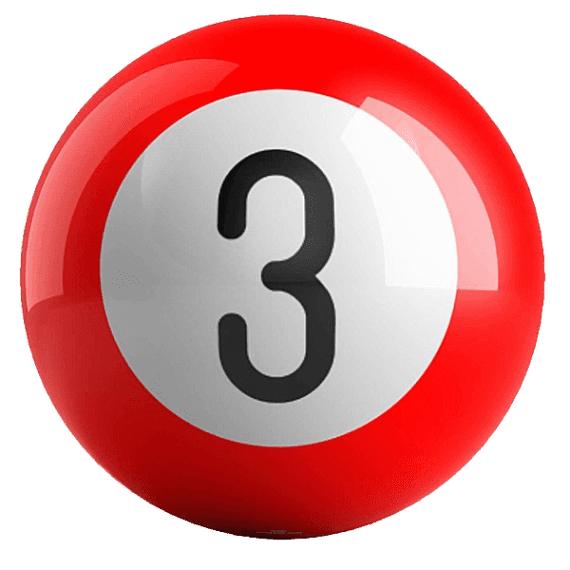OnTheBallBowling Billiard Red 3 Ball