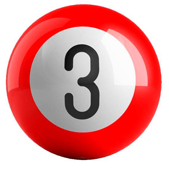 OnTheBallBowling Billiard Red 3 Ball