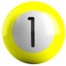 Review the OnTheBallBowling Billiard Yellow 1 Ball