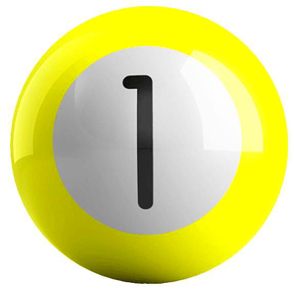 OnTheBallBowling Billiard Yellow 1 Ball