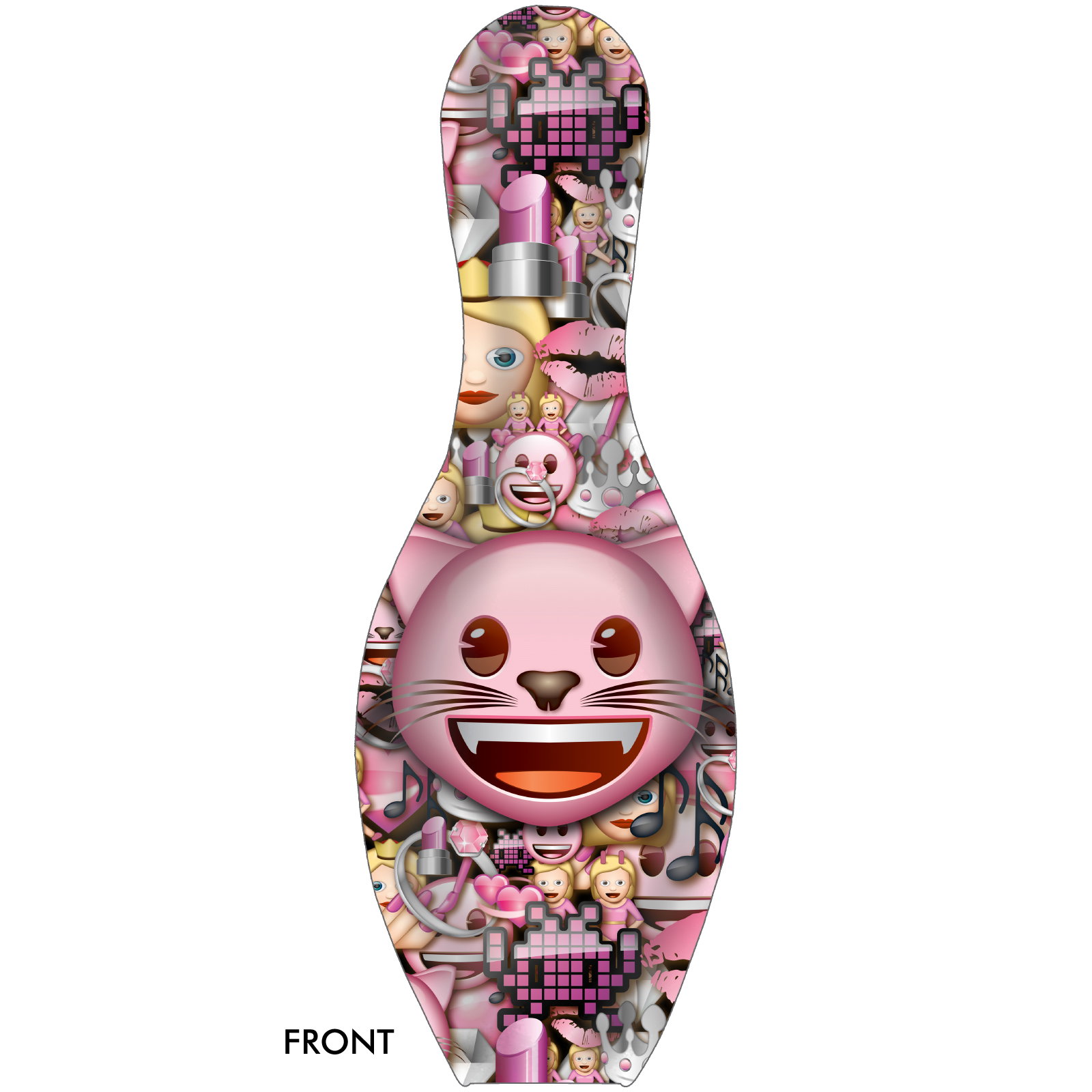 OnTheBallBowling Bowling Emoji Cats Rule Pin