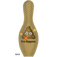 OnTheBallBowling Bowling Emoji Poo Happens Pin BACK Image