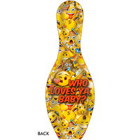 OnTheBallBowling Bowling Emoji Who Loves Ya Pin BACK Image