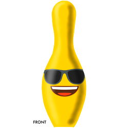 OnTheBallBowling Bowling Emoji Yellow Faces Pin