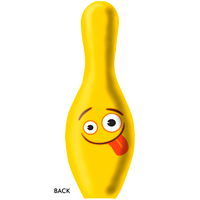 OnTheBallBowling Bowling Emoji Yellow Faces Pin BACK Image