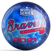OnTheBallBowling MLB Atlanta Braves 2021 World Series Champs Fireworks Ball ALT Image