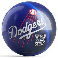 OnTheBallBowling MLB Los Angeles Dodgers 2020 World Series Champs Blue Streak Ball MAIN Image