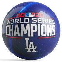 OnTheBallBowling MLB Los Angeles Dodgers 2020 World Series Champs Blue Streak Ball ALT Image