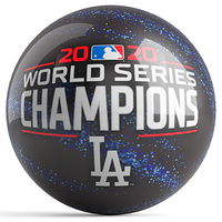 OnTheBallBowling MLB Los Angeles Dodgers 2020 World Series Champs Galaxy Ball ALT Image