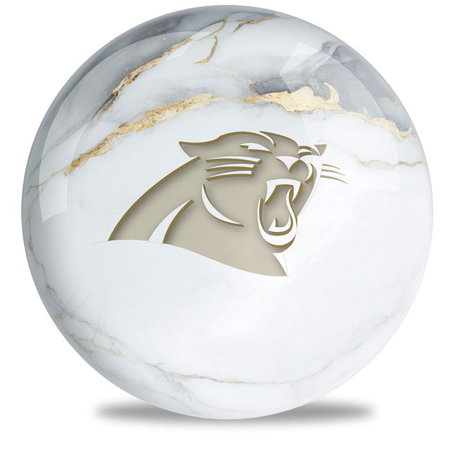 OnTheBallBowling NFL Carolina Panthers Marble Ball