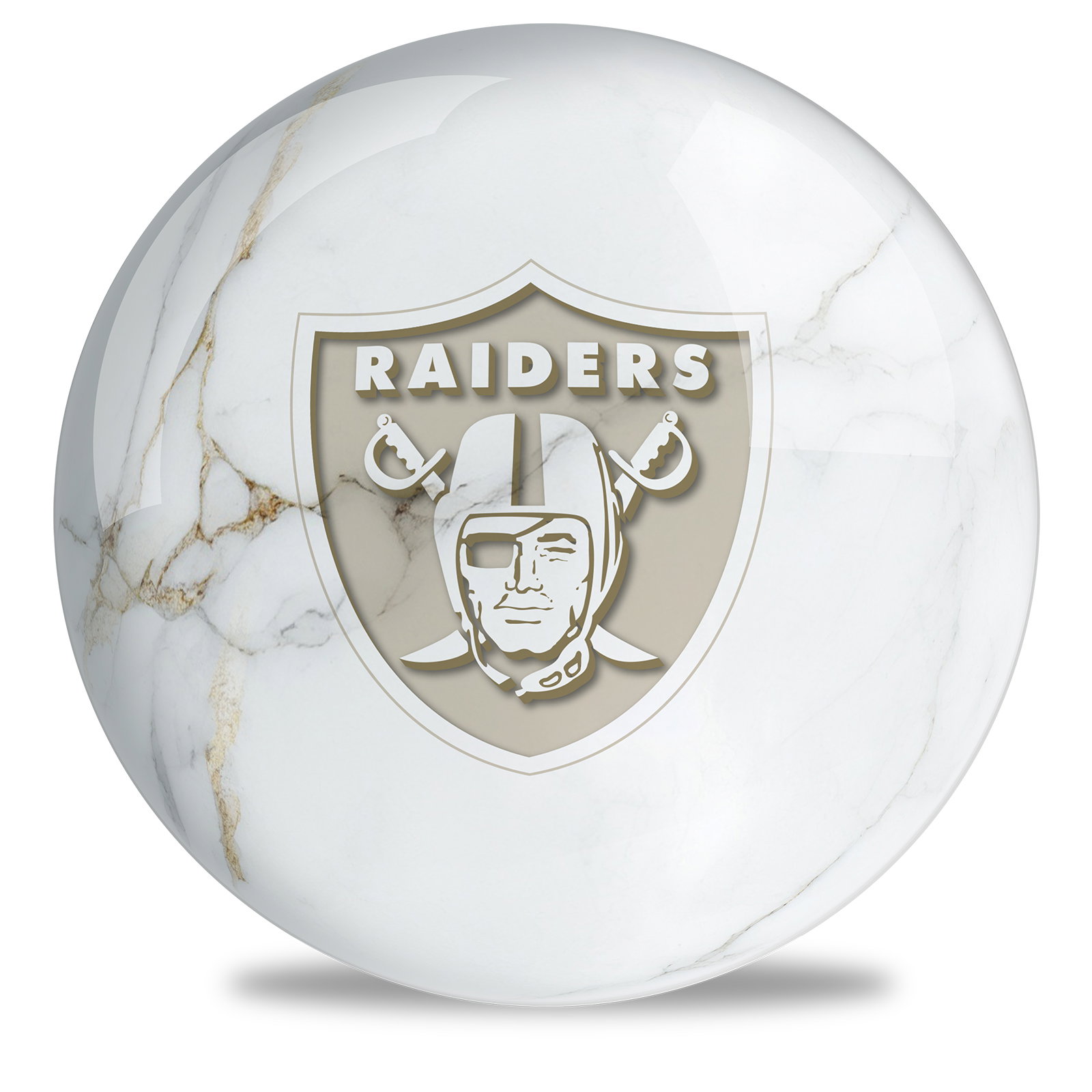 OnTheBallBowling NFL Las Vegas Raiders Marble Ball